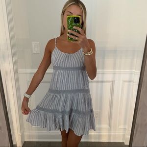 O’Neill Blue and White Striped Sundress